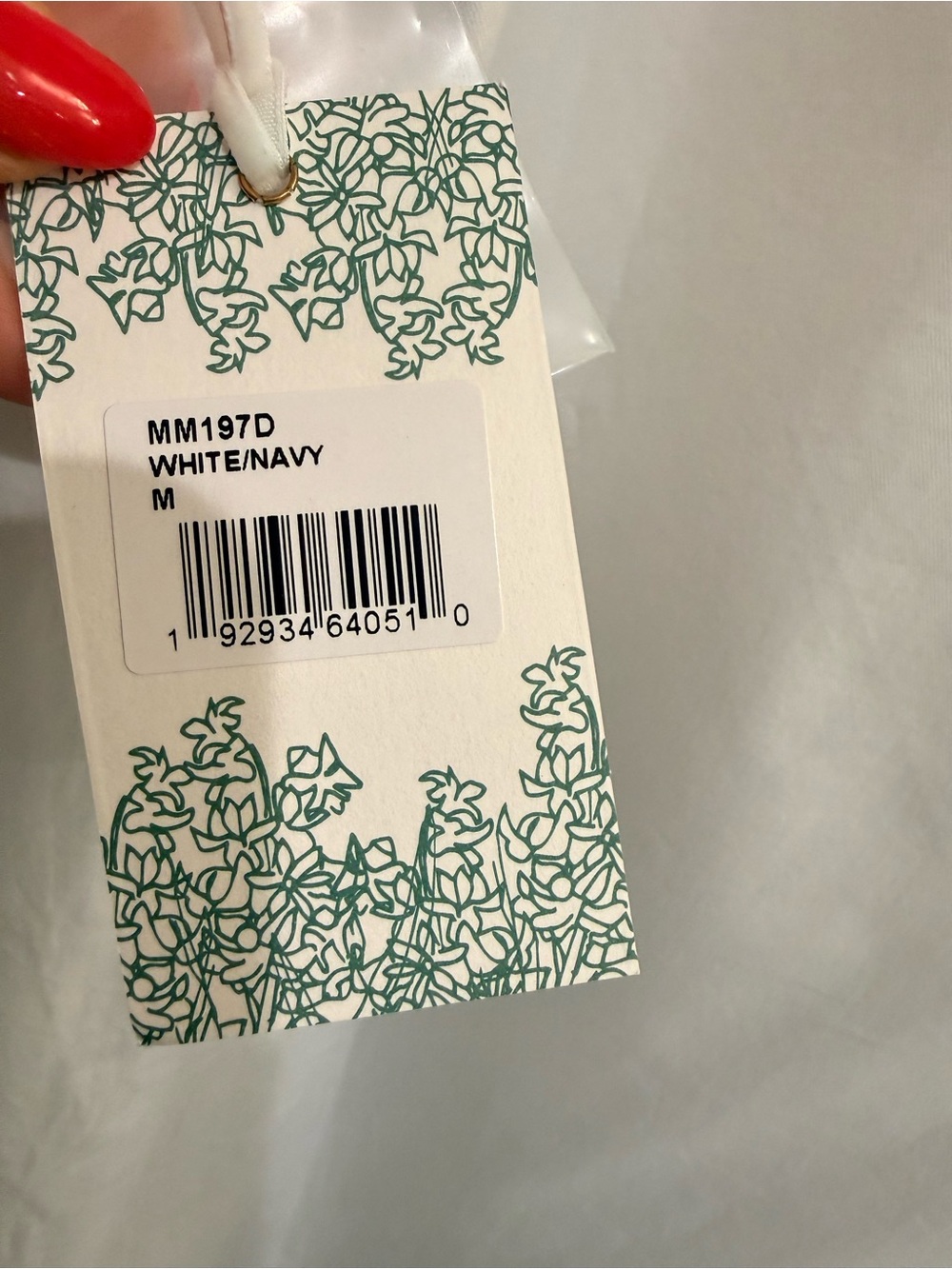 Tuckernuck Hyacinth House White Midi Dress with Navy Floral Lace Hem—NWT - Picture 6 of 9